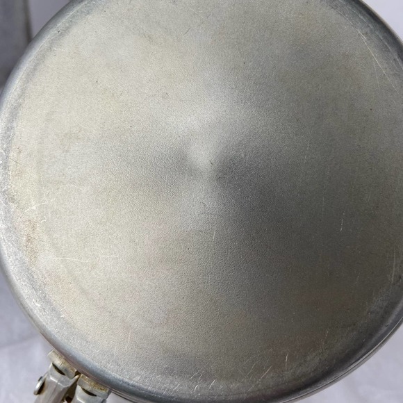 Vintage Aluminum Pan Silent Butler Crumb Catcher Gold Roses Design - Picture 6 of 9